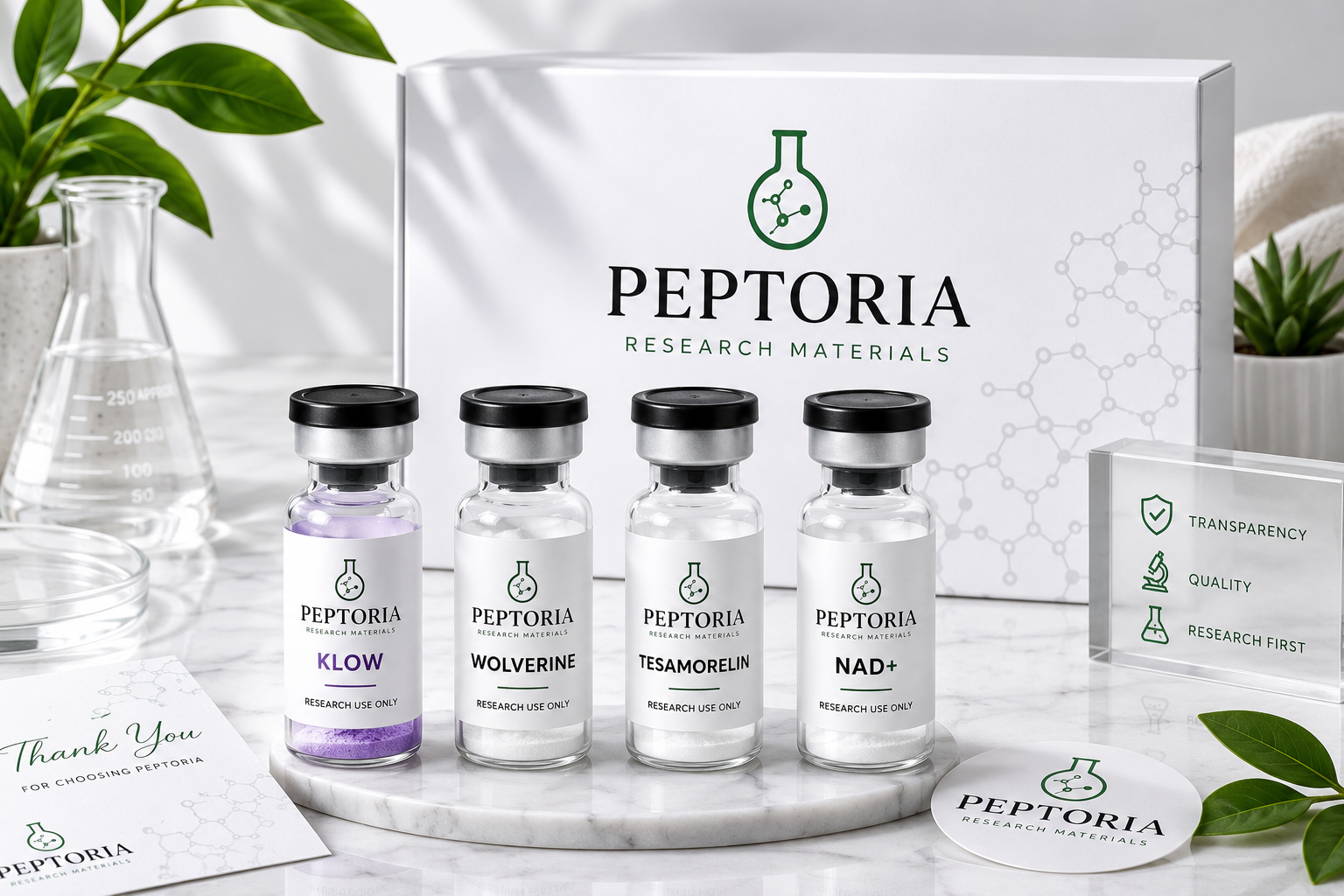 peptoria klow wolverine tesamorelin nad+ peptoria peptides