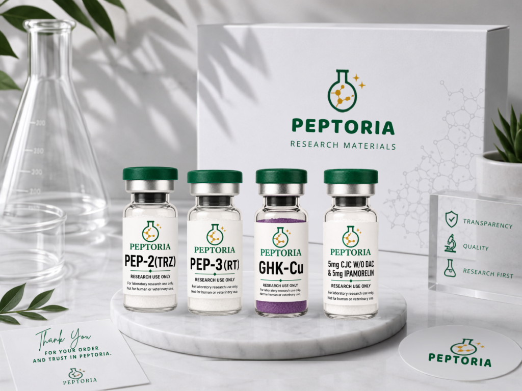 peptoria research grade peptide vials
